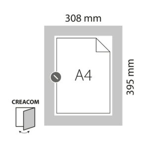 Gablota zewnętrzna wisząca 2xA4 aluminiowa CRE2-Z CREACOM