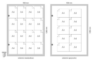 Gablota zewnętrzna wisząca 16xA4 aluminiowa CRE16-Z CREACOM