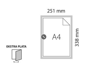 Gablota Ogłoszeniowa wewn. EKSTRA PLATE ( 1xA4 ) akrylowe szkło 33x25x2cmcm