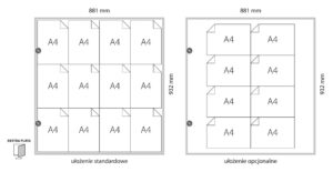 Gablota Ogłoszeniowa wewn. EKSTRA PLATE ( 12xA4 ) akrylowe szkło