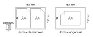 Gablota Ogłoszeniowa wewn. EKSTRA PLATE ( 1xA4 ) akrylowe szkło 33x25x2cmcm