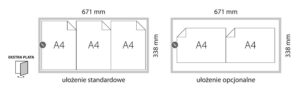 Gablota Ogłoszeniowa wewn. EKSTRA PLATE ( 3xA4 ) akrylowe szkło