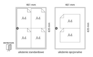 Gablota Ogłoszeniowa wewn. EKSTRA PLATE ( 4xA4 ) akrylowe szkło
