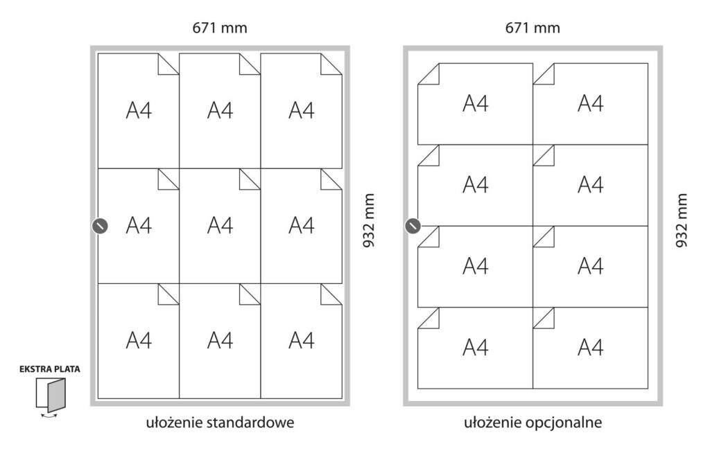 Gablota Ogłoszeniowa wewn. EKSTRA PLATE ( 9xA4 ) akrylowe szkło