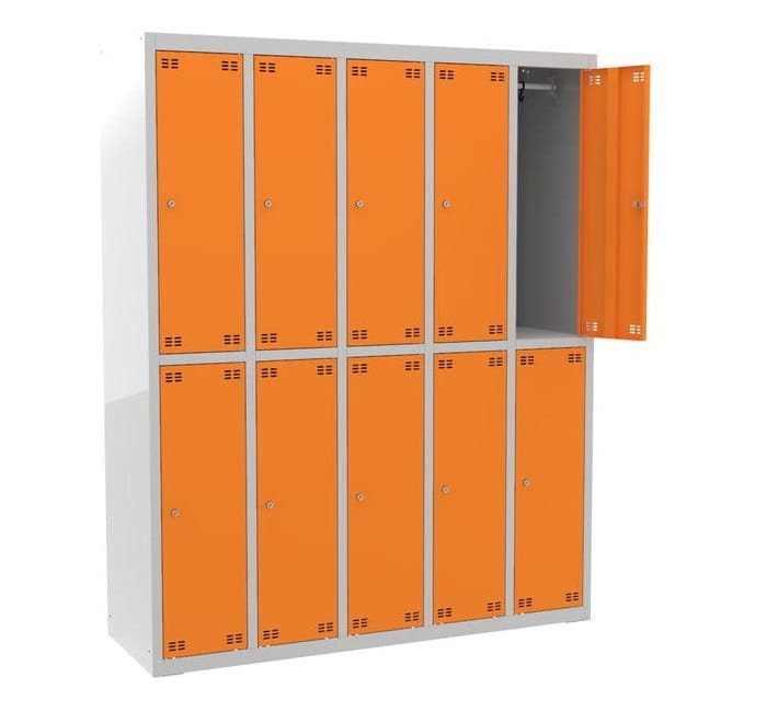 Szafka metalowa skrytkowa PROFI 5K2D (10D) szer. 145,5 cm