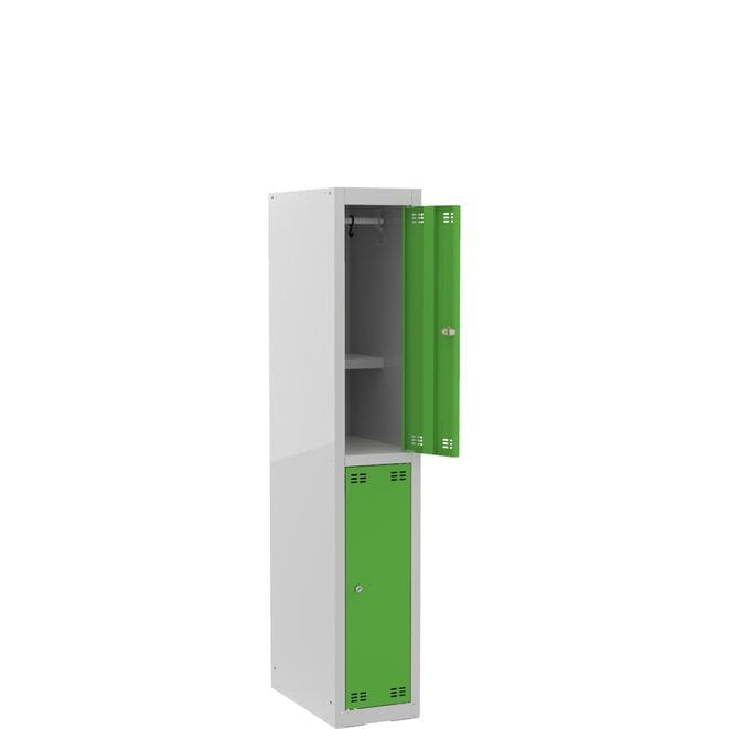 Szafka szkolna wąska SLIM 2D z półką s=26,5cm h=150cm