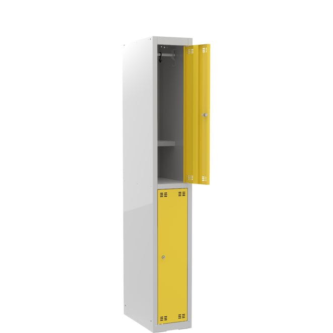 Szafka szkolna wąska SLIM 2D z półką s=26,5cm h=180cm