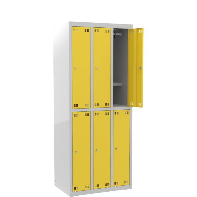 Szafka szkolna wąska SLIM 6D z półką s=73,5cm, h=180cm