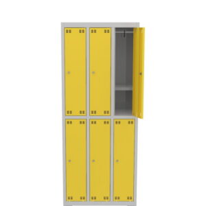 Szafka szkolna wąska SLIM 6D z półką s=73,5cm, h=180cm