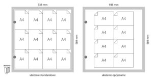 Gablota wisząca zewnętrzna REV6Z ( 12xA4 ) aluminiowa REVERSO