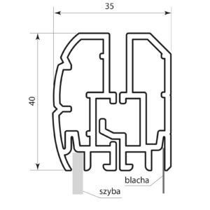 Gablota wisząca zewnętrzna REV2Z ( 4xA4 ) aluminiowa REVERSO