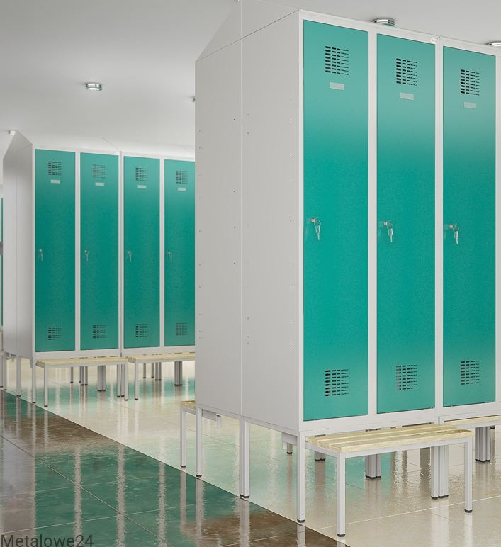Szafa ubraniowa BHP z podziałem SUM 410 Wst/pm (1800x400x500)