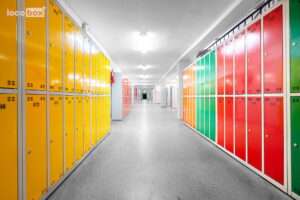 Szafka szkolna wąska SLIM 2D z półką s=26,5cm h=150cm