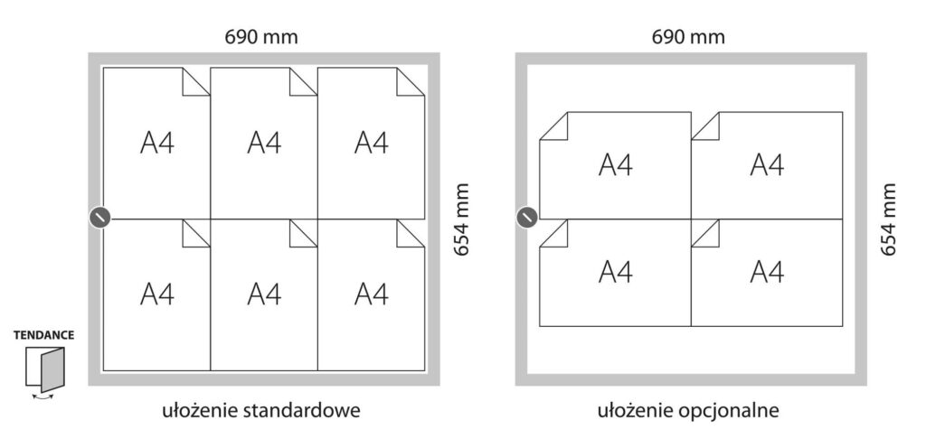 Gablota ogłoszeniowa zewn. TEN2Z 90x60cm (6xA4) TENDANCE