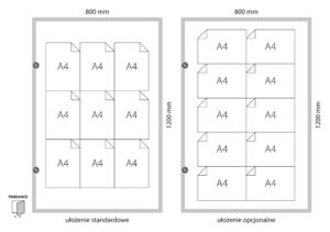 Gablota zewnętrzna stojąca TEN3Z-W 100x70x250cm (9xA4) TENDANCE