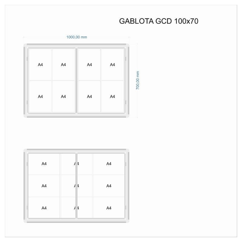 Gablota ogłoszeniowa GCD 100x70cm