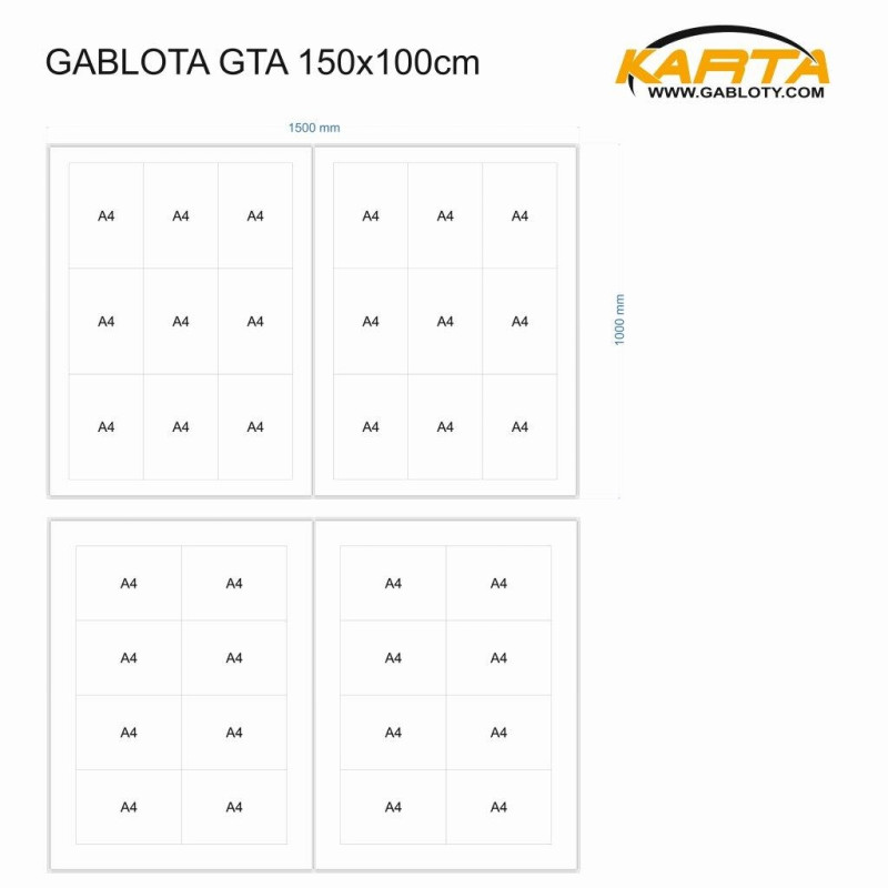 Gablota z tablicą GTA 150x100cm