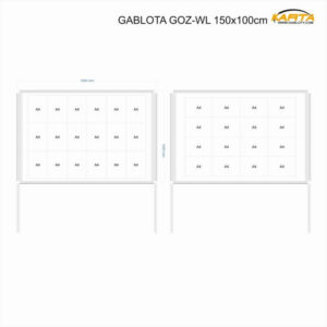 Gablota zew. wolnostojąca GOZ-WL 150x100cm H-200cm+50cm do wkopania