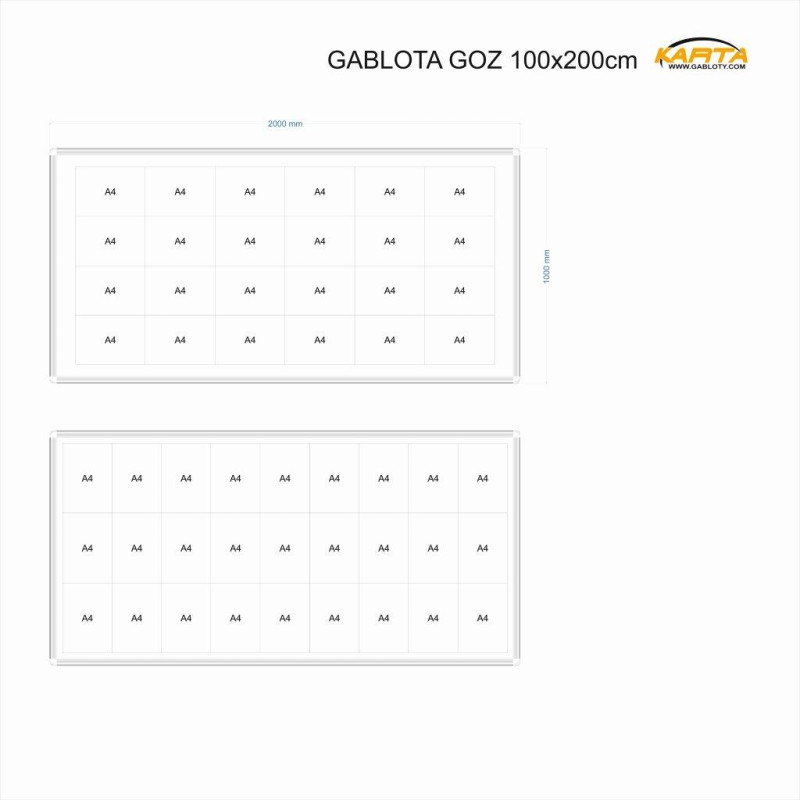 Gablota zewnętrzna GOZ 200x100cm