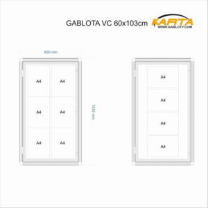 Gablota zewnętrzna VC 60x103cm (6xA4)