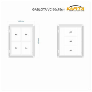 Gablota zewnętrzna VC 60x75cm (4xA4)