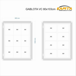 Gablota zewnętrzna VC 80x103cm (9xA4)
