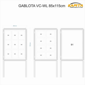 Gablota zewnętrzna VC-WL 85x115cm (9xA4 lub 1xB1)