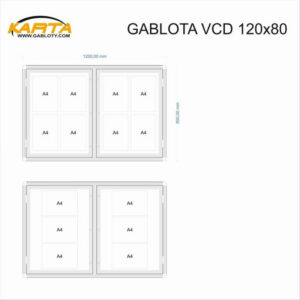 VCD 120x80cm Gablota zewnętrzna